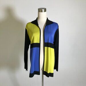 Blue and Yellow Misook Cardigan